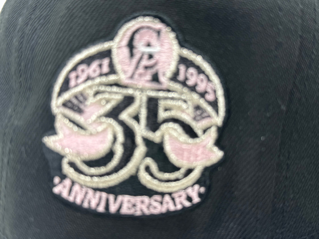 Los Angeles Angels 35th Anniversary Fitted Hats-Black pink