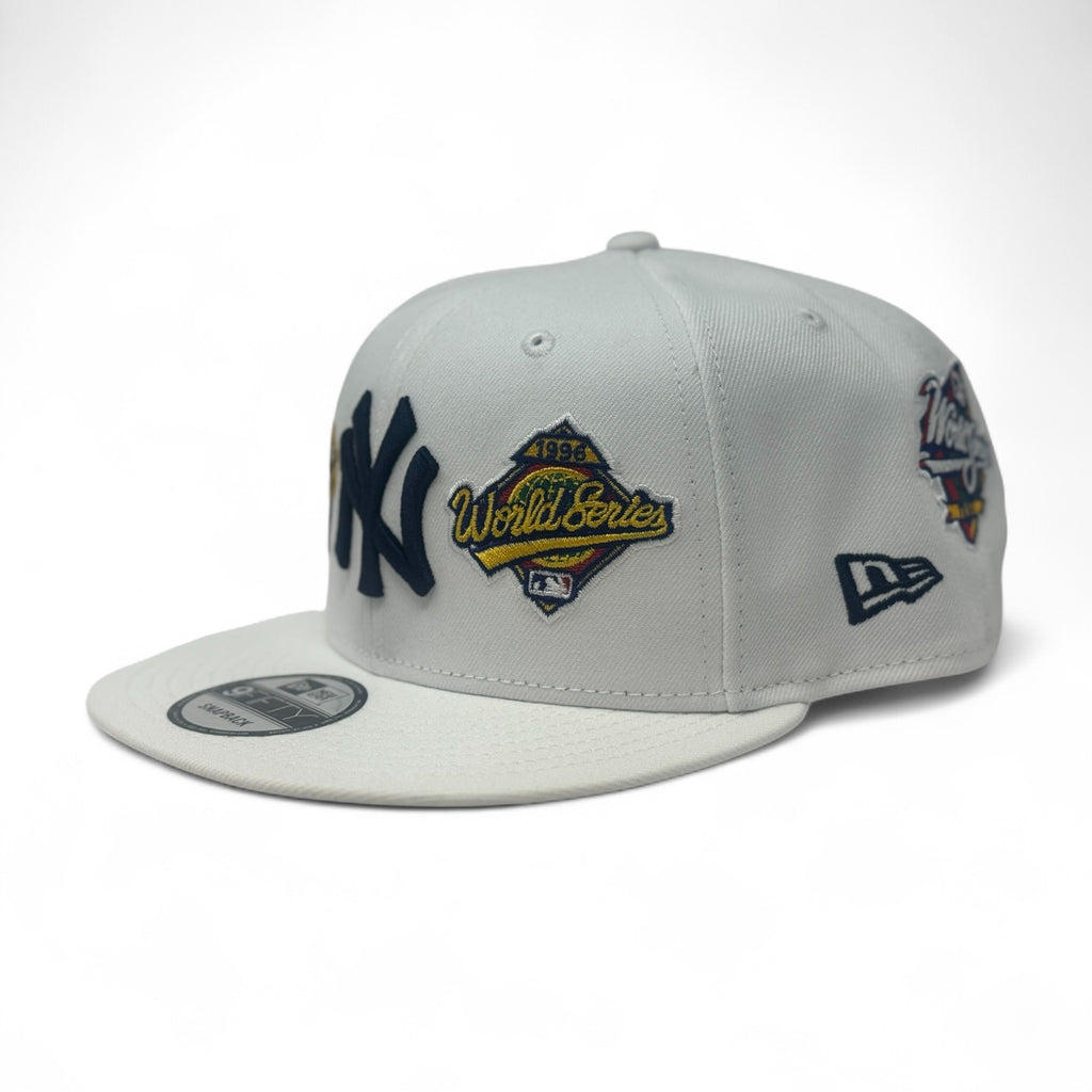 New York Yankees 27X Champions Multi Logo Snapback Hats-White
