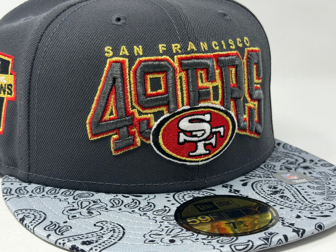 San Francisco 49Ers 6x champions NFL Paisley Collection 59Fifty New Era Fitted Hat