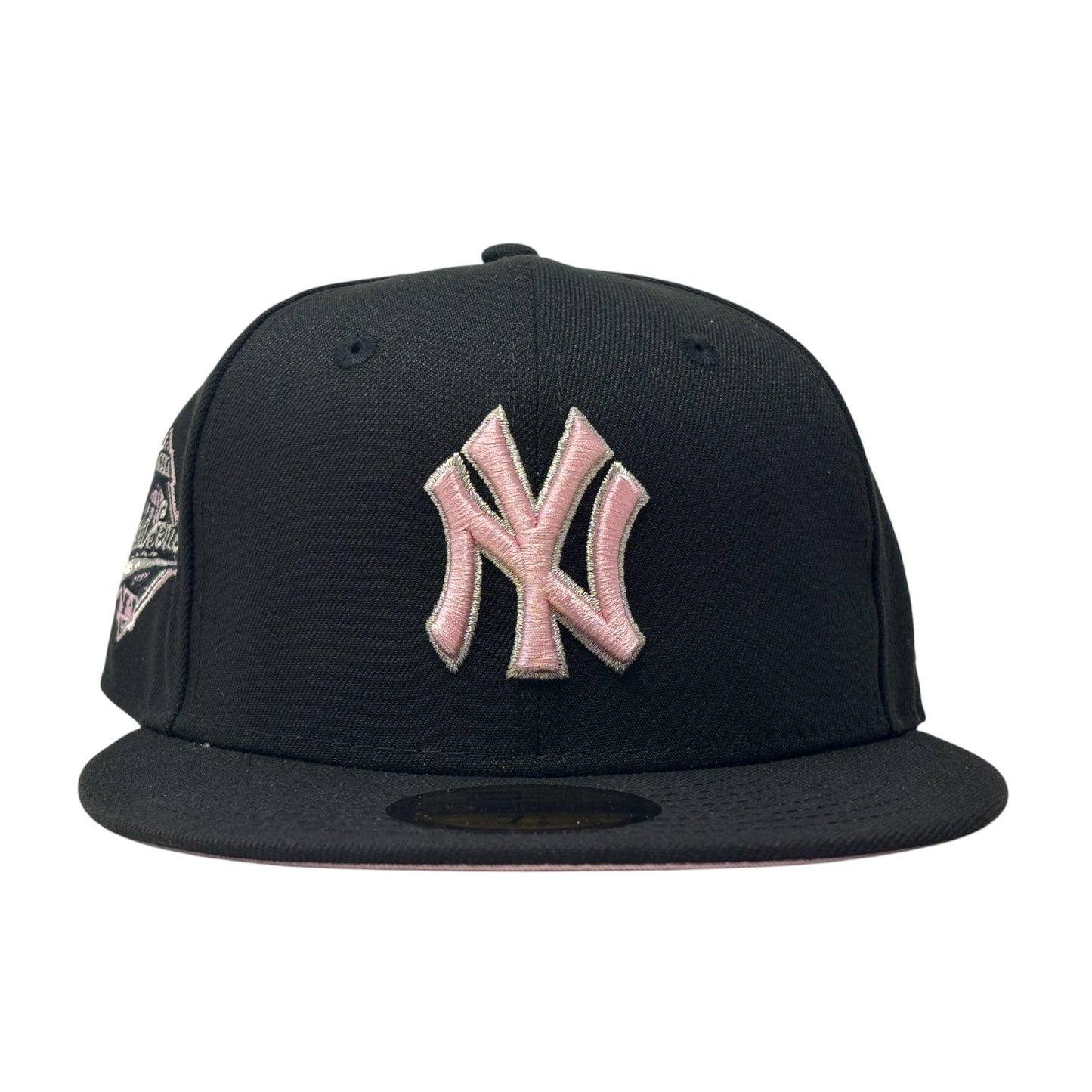New York Yankees 1996 World Series Pink Brim New Era Fitted Hat-Black