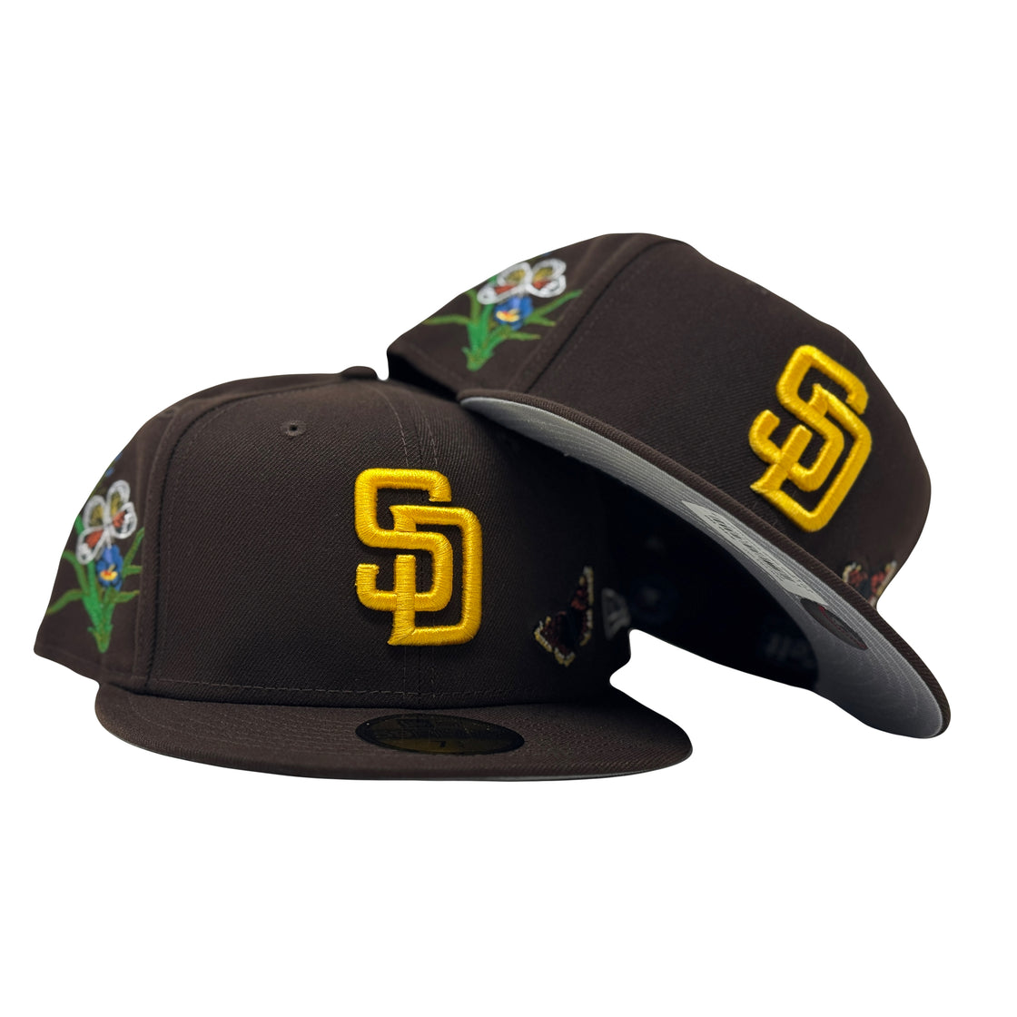 San Diego Padres Butterfly Garden New Era Fitted Hats-Sports World NY