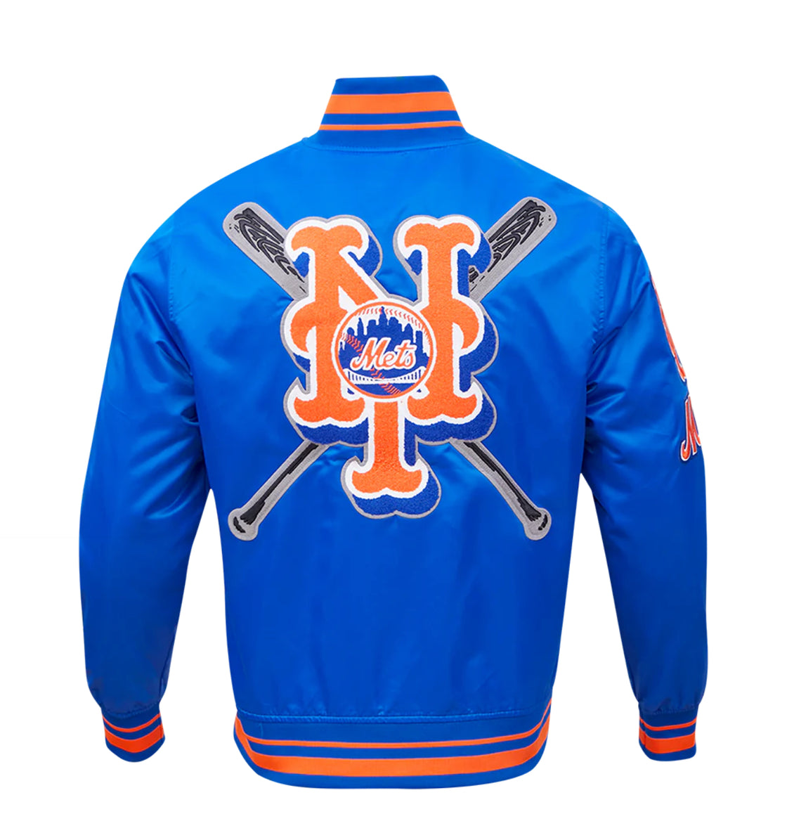 MLB New York Mets Mashup Logo Men's Satin Jacket