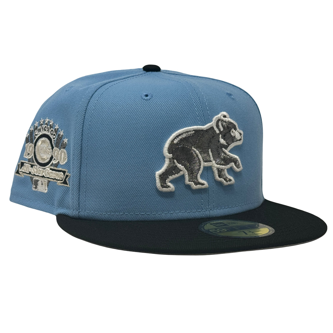 Chicago Cubs 1990 All Star Game Sky Blue Black 59Fifty New Era Fitted Hat