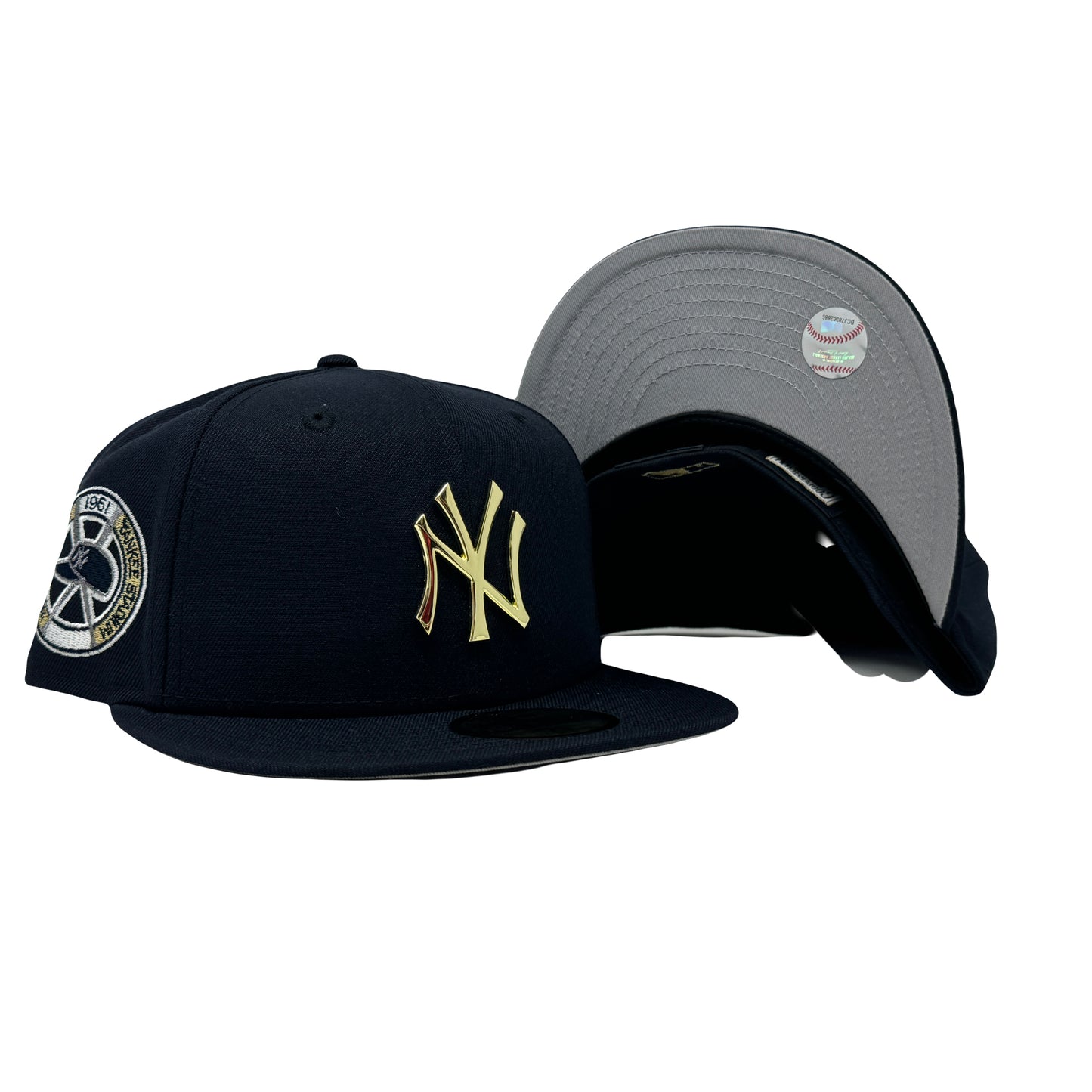 New York Yankees 1961 World Series Navy Blue Metal Plate Logo 59Fifty New Era Fitted Hat