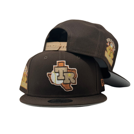 Texas Rangers 2023 World Series Champions Dark Brown 9Fifty New Era Snapback Hat