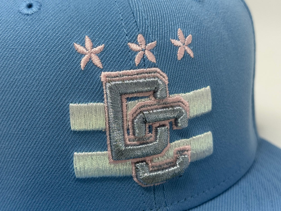 Washington Nationals 20th anniversary pink Brim New Era Fitted Hat