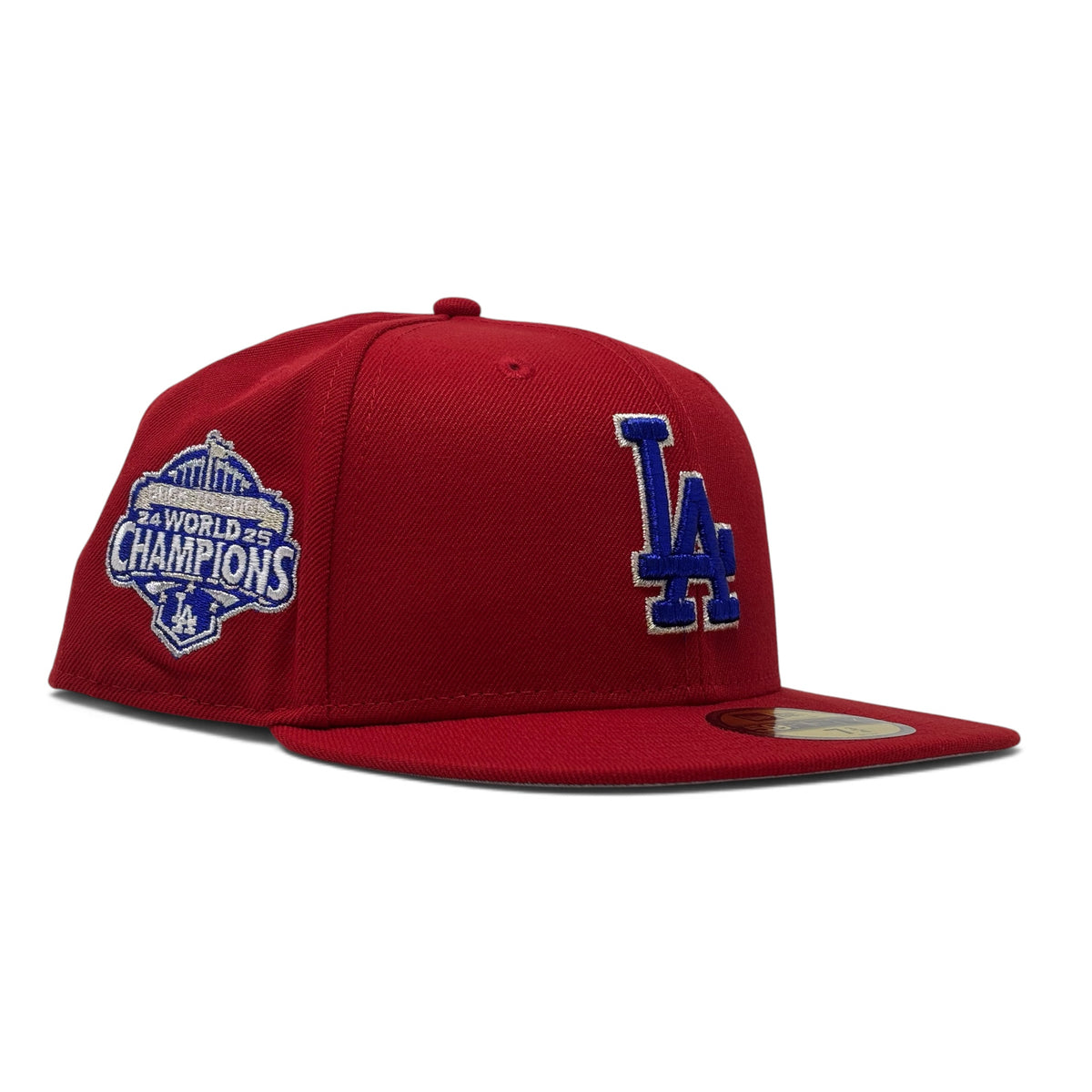 Los Angeles Dodgers 2025 World Champions Fitted Hat-Red
