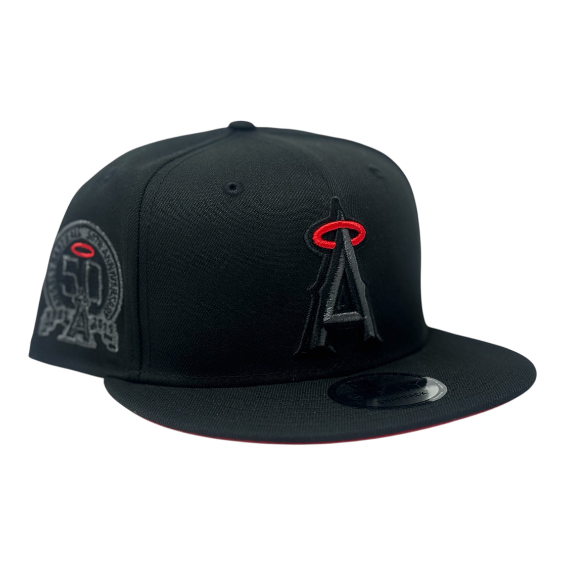 Los Angeles Angels 50th Anniversary   Red Brim Snapback  Hats