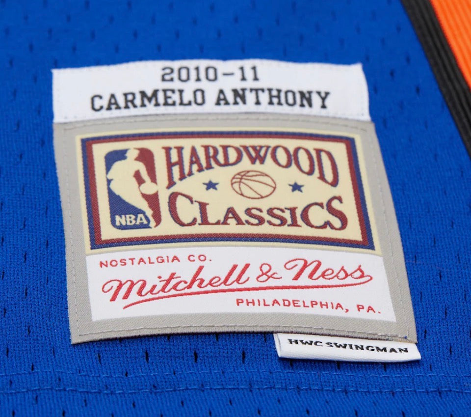 NBA Dark Jersey New York Knicks 2010 Carmelo Anthony  Blue Swingman