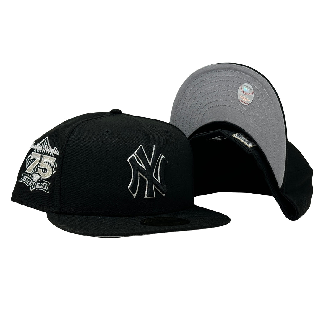 New York Yankees 75th Anniversary Black 59Fifty New Era Fitted Hat