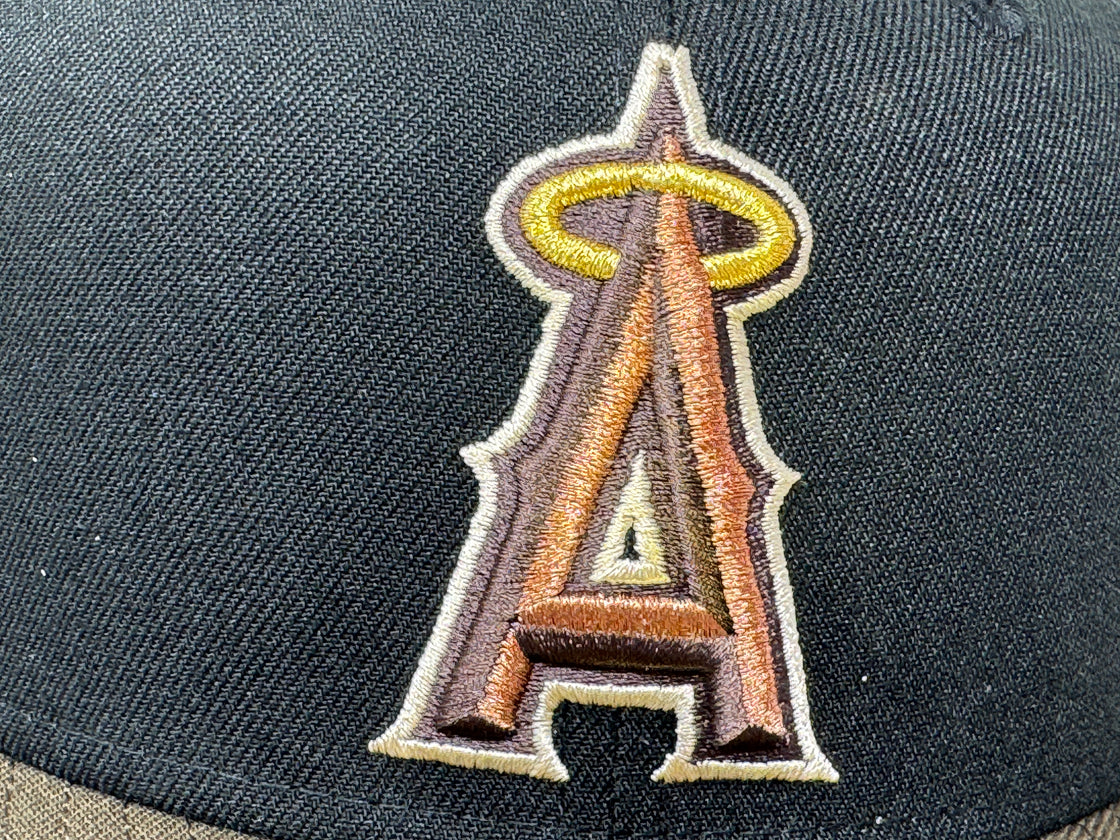 Los Angeles Angels 50th Anniversary Black Walnut 59Fifty New Era Fitted Hat