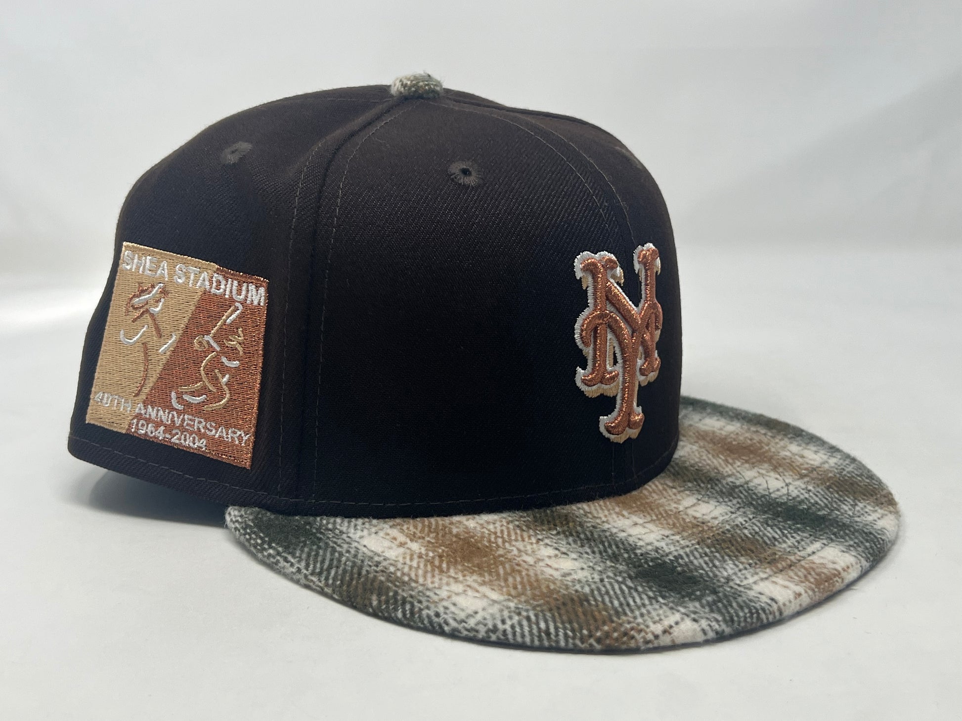 New York Mets Shea Stadium Flannel Plaid Visor 5950 New Era Fitted Hat