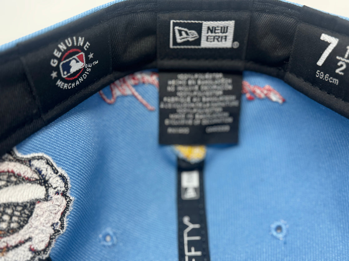 Chicago White Sox 3X Champions Multi Logo Fitted Hats-Sky Blue