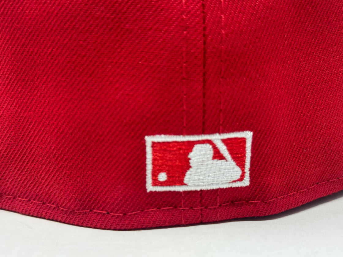 Los Angeles Dodgers 40th Anniversary Upside Down Logo Red Fitted Hats