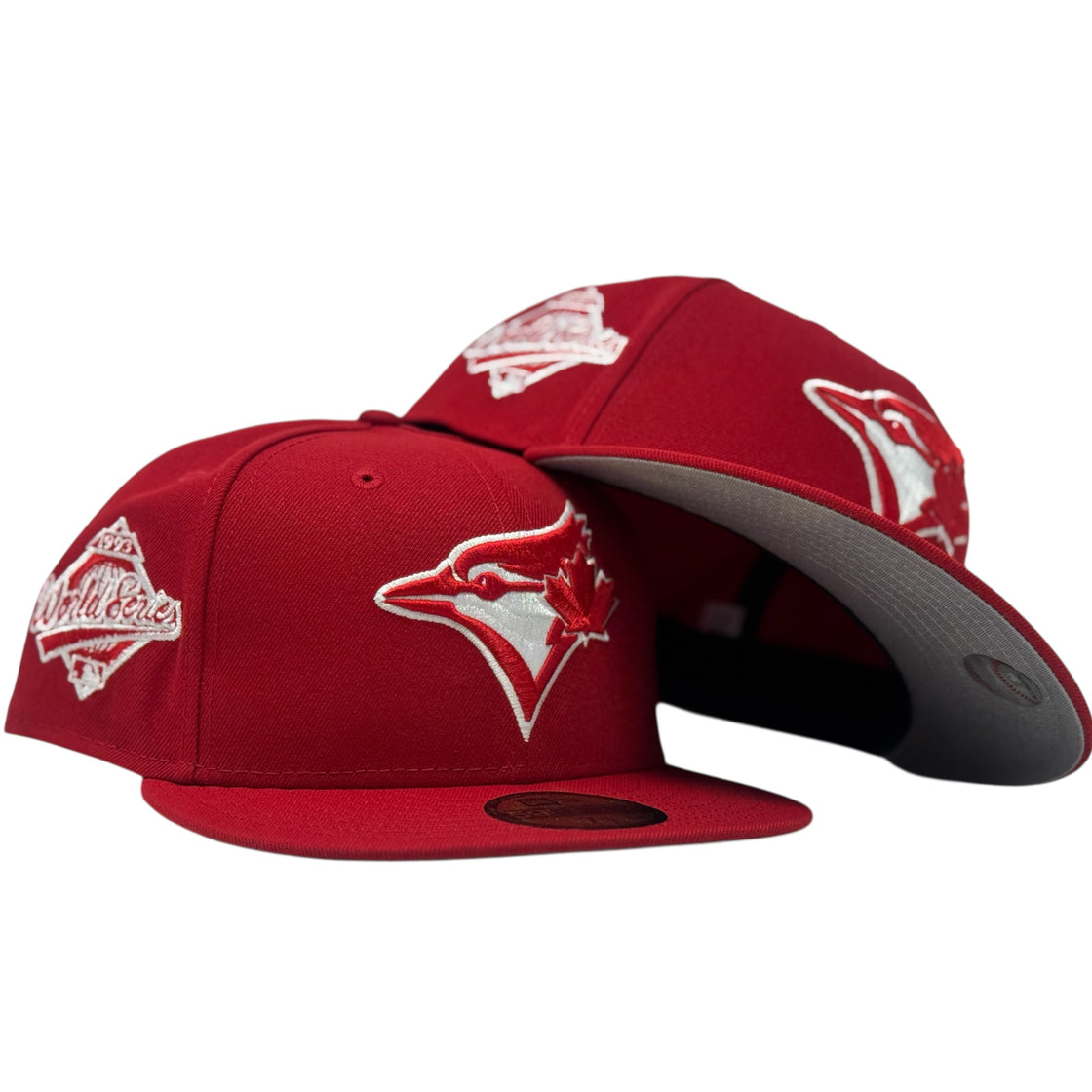 Toronto Blue Jays 1993 World Series Fitted Hats-Red