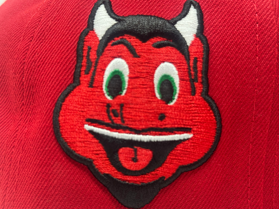 New Jersey Devils Mascot New Era Fitted Hats-Red