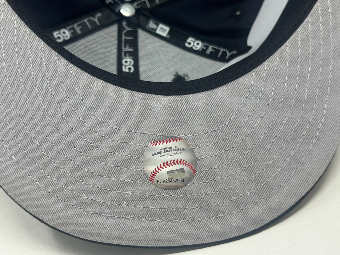 New York Yankees 1962 World Series Satin Fitted Hat-Navy