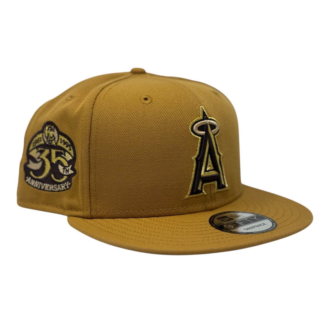 Los Angeles Angels 35th Anniversary 9Fifty New Era Snapback Hat-wheat