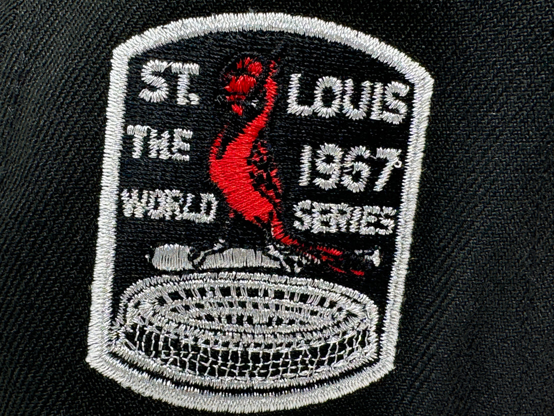 St. Louis Cardinals 1967 World Series Black 5950 Gray Brim New Era Fitted Hat