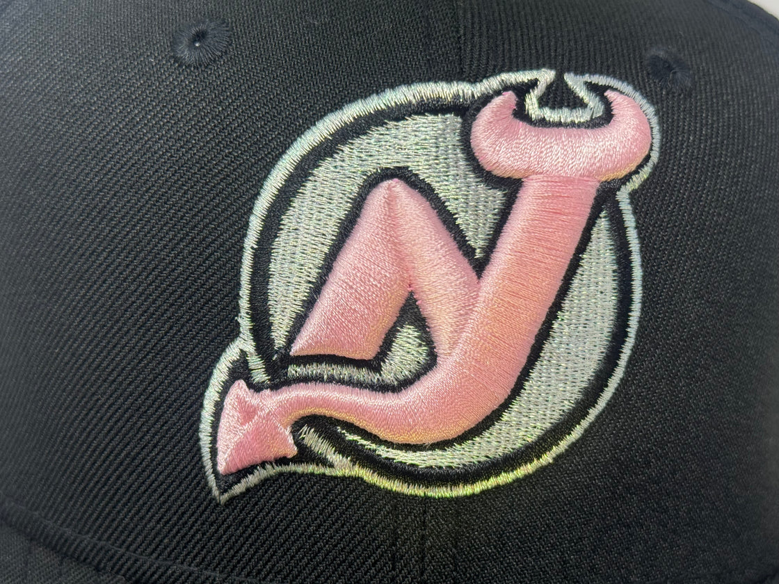 New Jersey Devils 10th Anniversary Pink Brim Fitted Hats