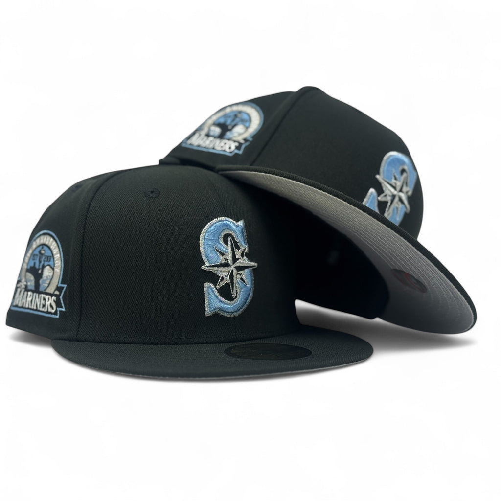Seattle Mariners 30th Anniversary Fitted Hats-Black