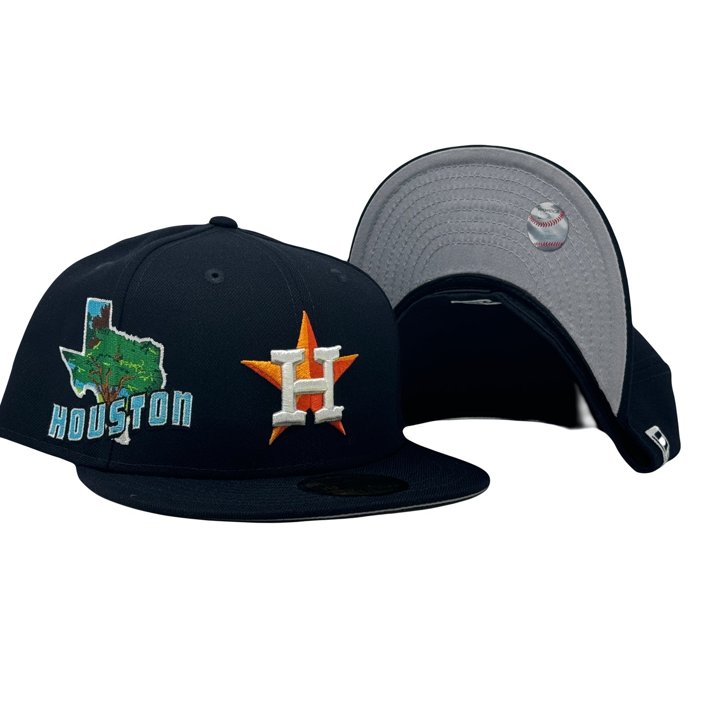 Houston Astros State Map 59Fifty New Era Fitted Hat