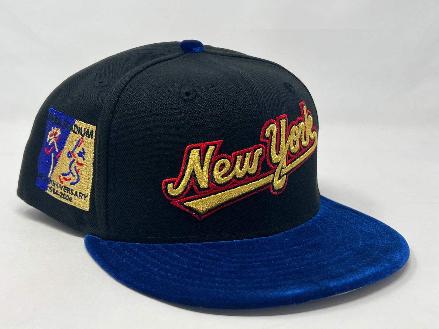 New York Mets 1964-2004 Shea Stadium Royal Velvet Visor New Era Fitted Hats