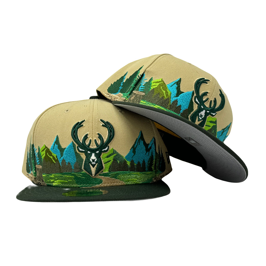 Milwaukee Bucks Mountain Pack 5950 New Era Fitted Hat