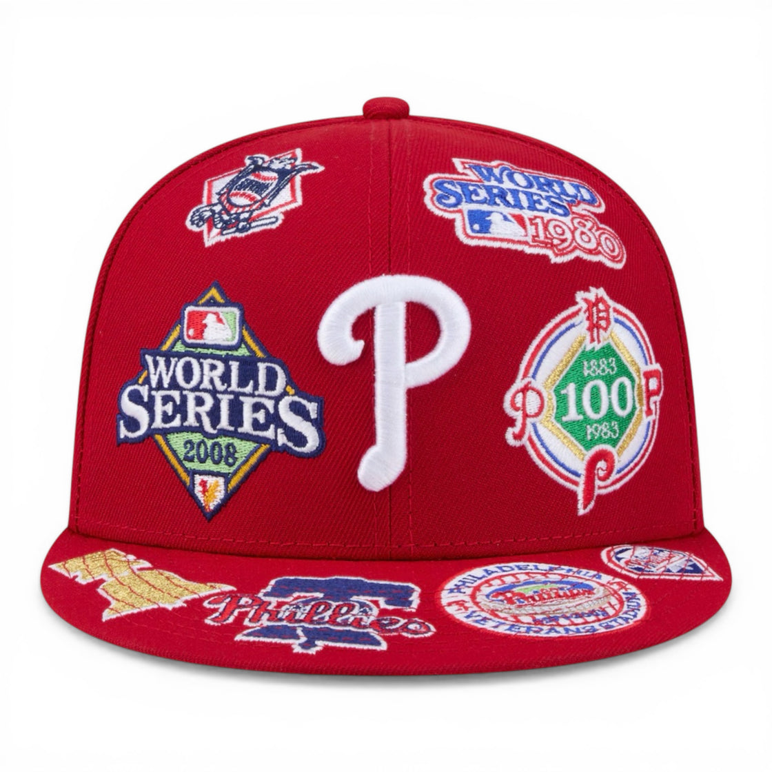 Men's New Era Red Philadelphia Phillies All Over 59FIFTY Fitted Hat