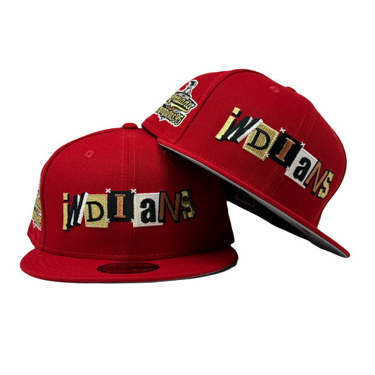 Cleveland Indians 1995 World Series Champions Ransom Note Pack New Era Fitted Hat