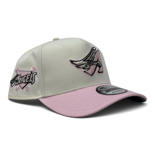 New Era Anaheim Angels 9Forty A-Frame Snapback Hat-Chrome White