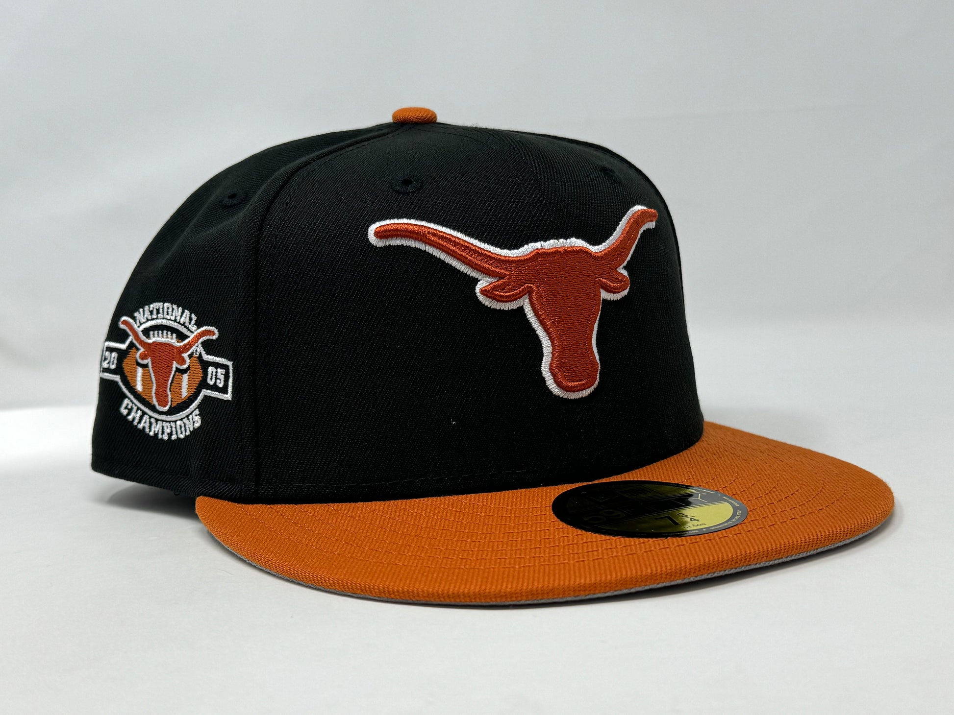Texas Longhorn 2005 National Champions Black Burnt Orange 59Fifty New Era Fitted Hat