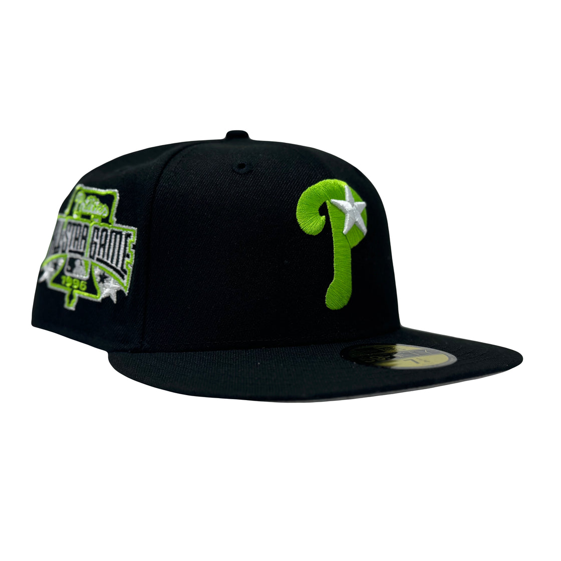 Philadelphia Phillies 1996 All Star Game Black Lime Green Logo Fitted Hats