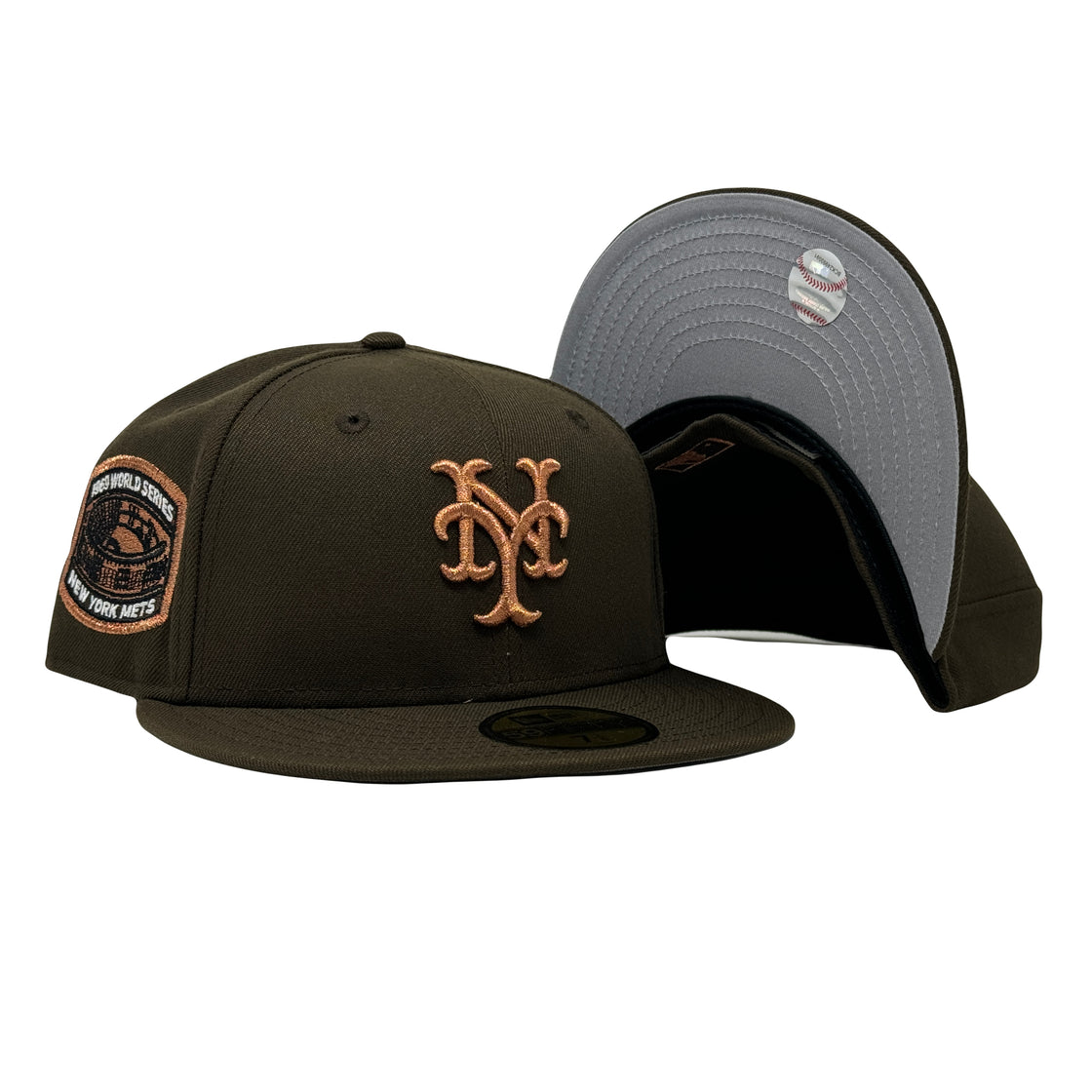 New York Mets 1969 World Series Brown 59Fifty New Era Fitted Hat