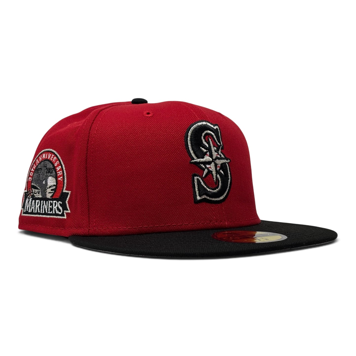 Seattle Mariners 30th Anniversary 59Fifty New Era Fitted Hat-Red Black