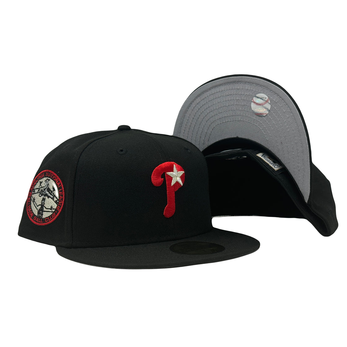 Philadelphia Phillies National League Black 59Fifty New Era Fitted Hat