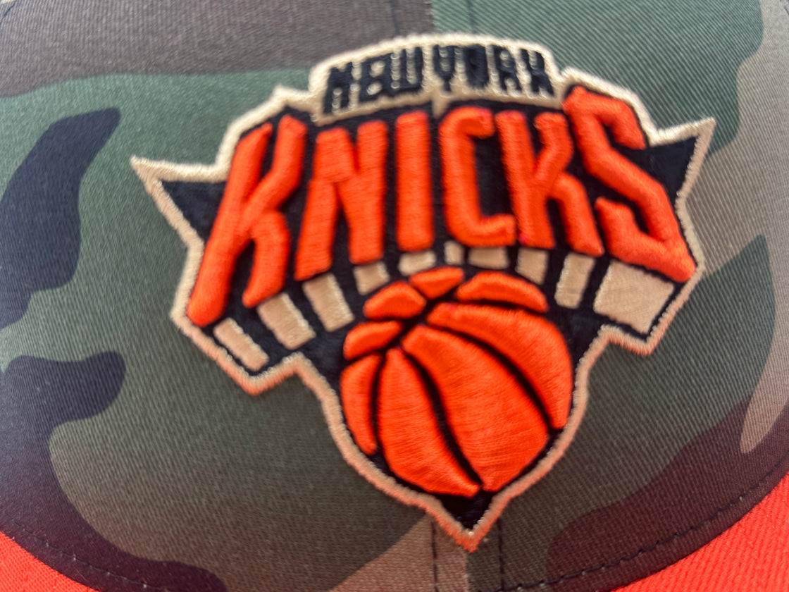 New York Knicks 1946 Established Fitted Hats-Camouflage Orange