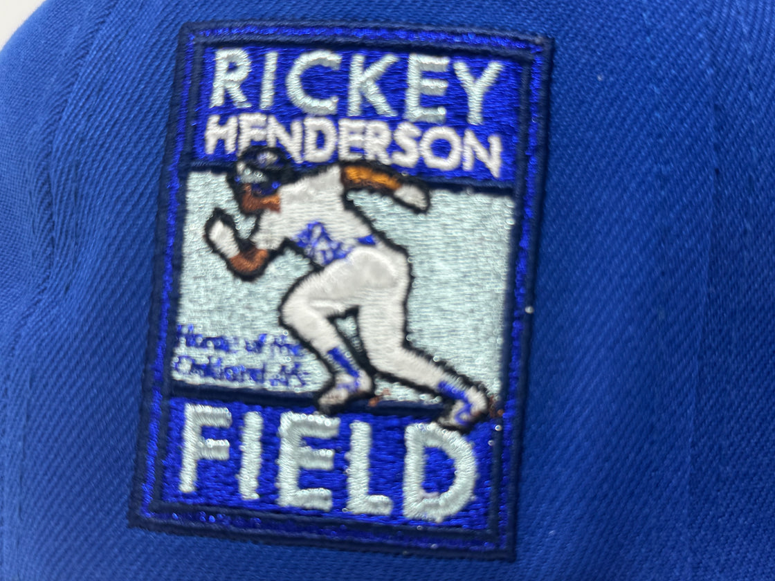 Oakland Athletics Rickey Handerson Metallic Royal Blue Tonal Fitted Hats