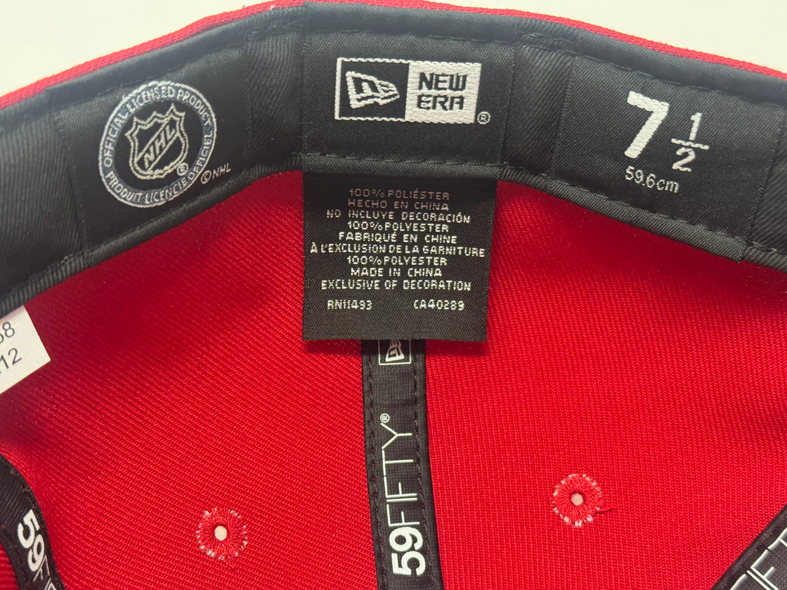 New Jersey Devils Mascot New Era Fitted Hats-Red