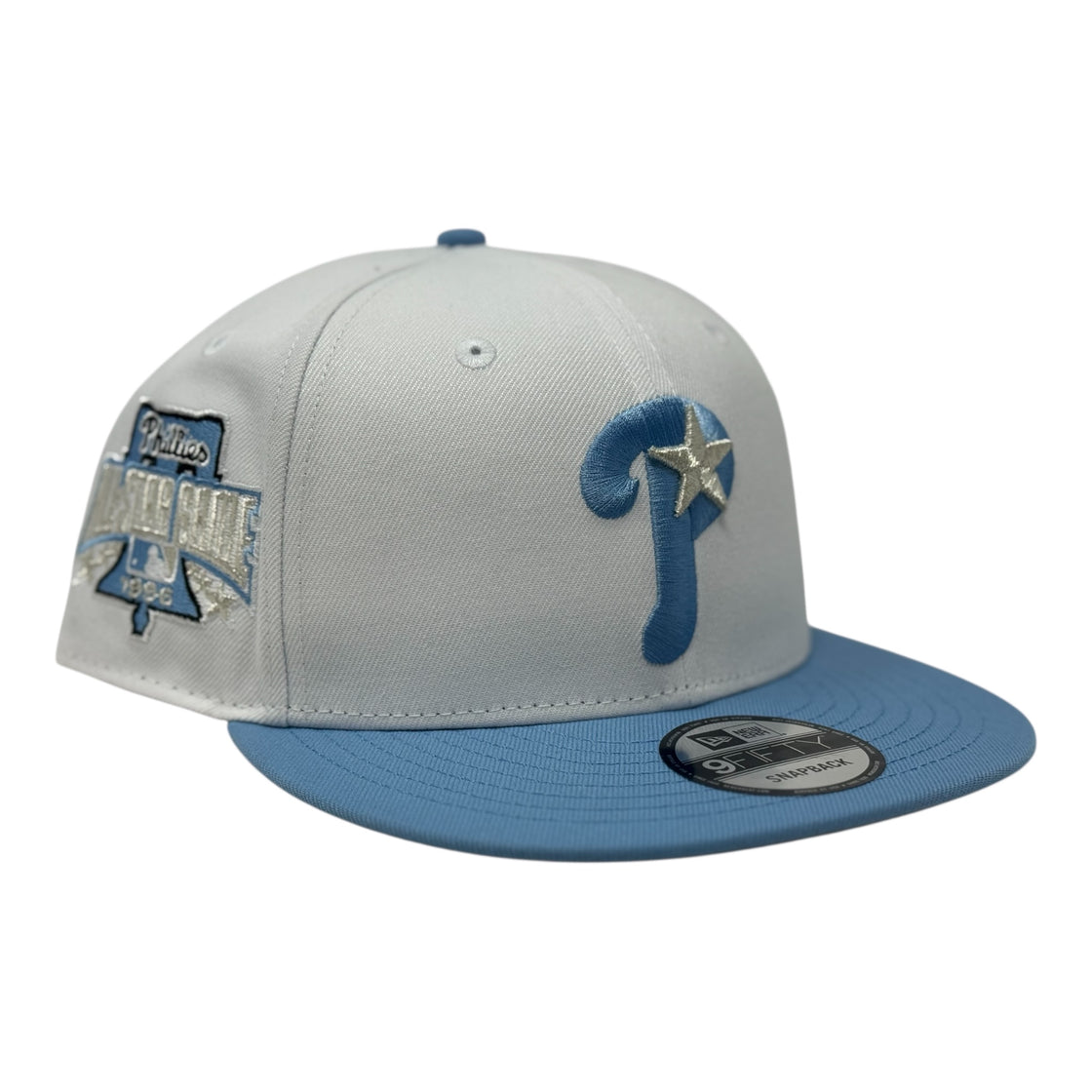 Philadelphia Phillies 1996 All Star Game Snapback Hat-White Sky Blue