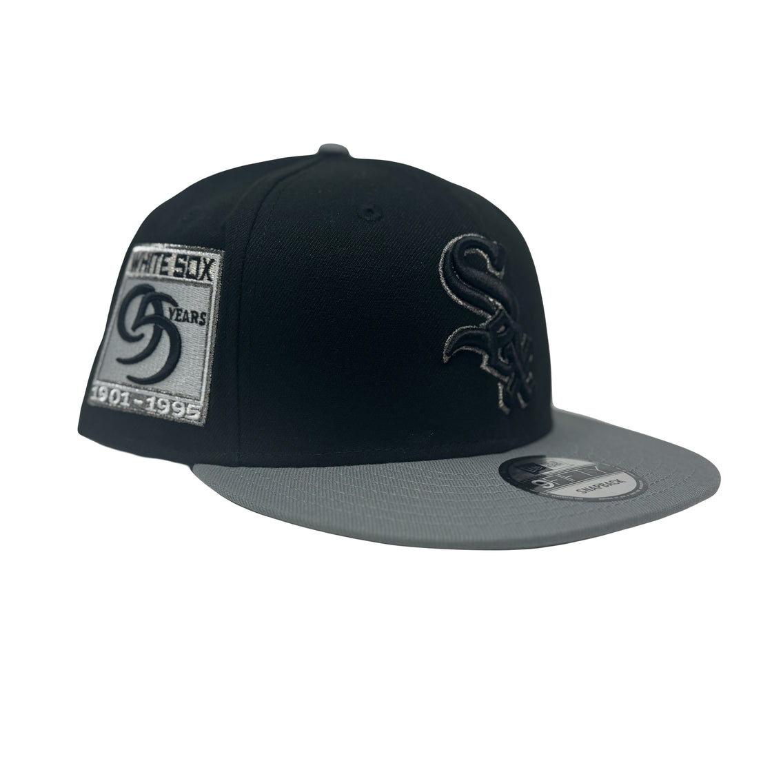 Chicago White Sox 95th Anniversary Black Gray Visor Snapback Hats