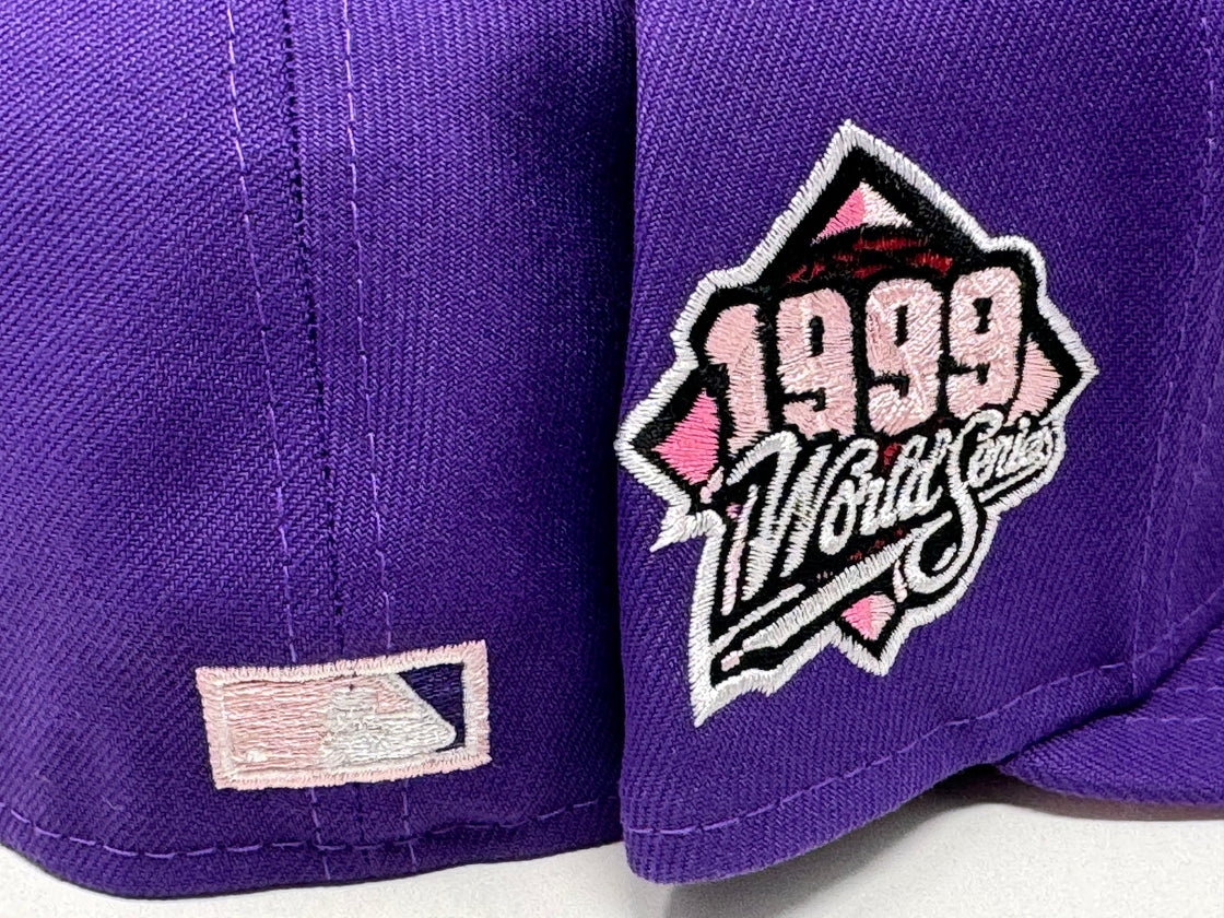 New York Yankees 1999 World Series Cherry Blossom Pack Purple 59Fifty New Era Fitted Hat