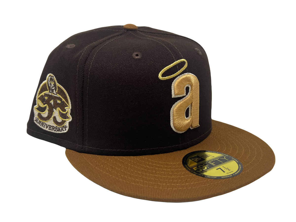 Dark Brown Toast Angels 35th Anniversary New Era Fitted Hat Sports
