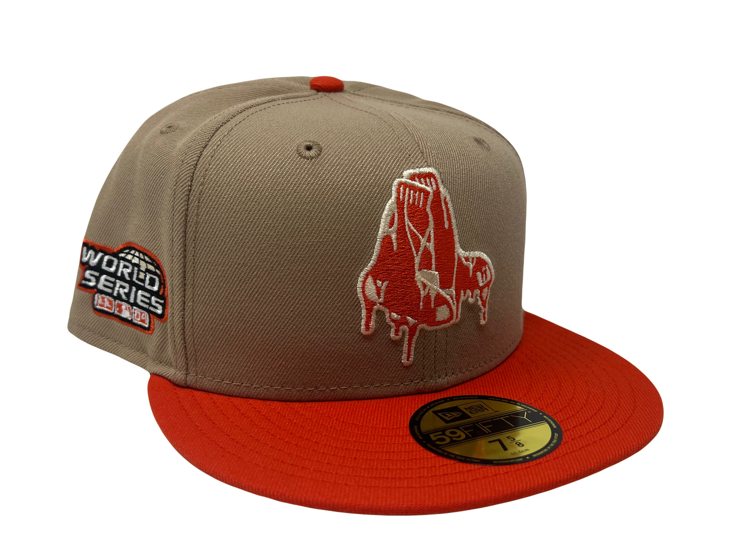 BOSTON RED SOX 2004 WORLD SERIES "BLOODY SOCKS" GRAY BRIM NEW ERA FITTED HAT