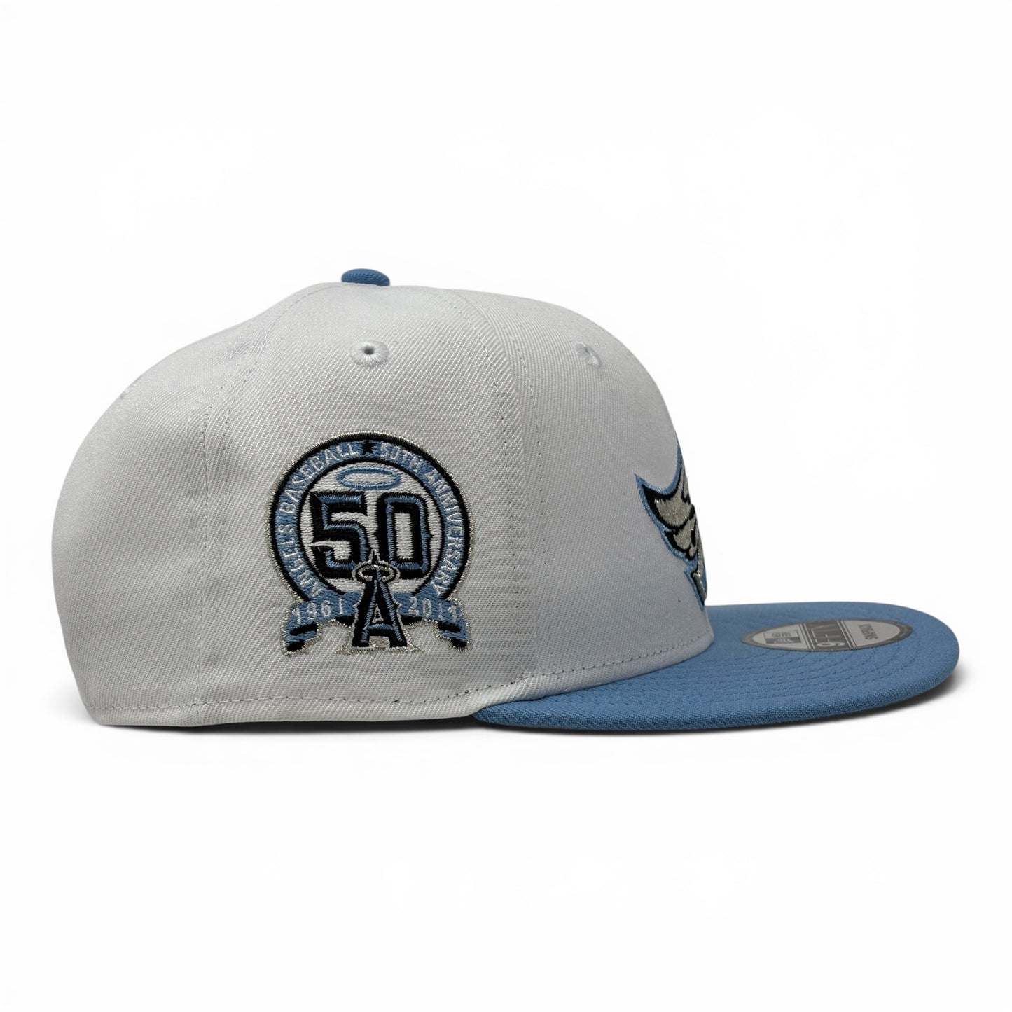 Los Angeles Angels 50th Anniversary New Era Snapback  Hats-White/Sky