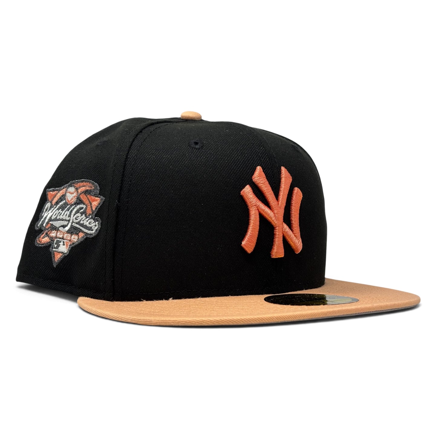 New York Yankees 2000 World Series 59Fifty New Era Fitted Hats- Black Peach
