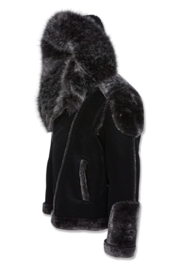 Jordan Craig El Jefe Shearling Moto Jacket Black