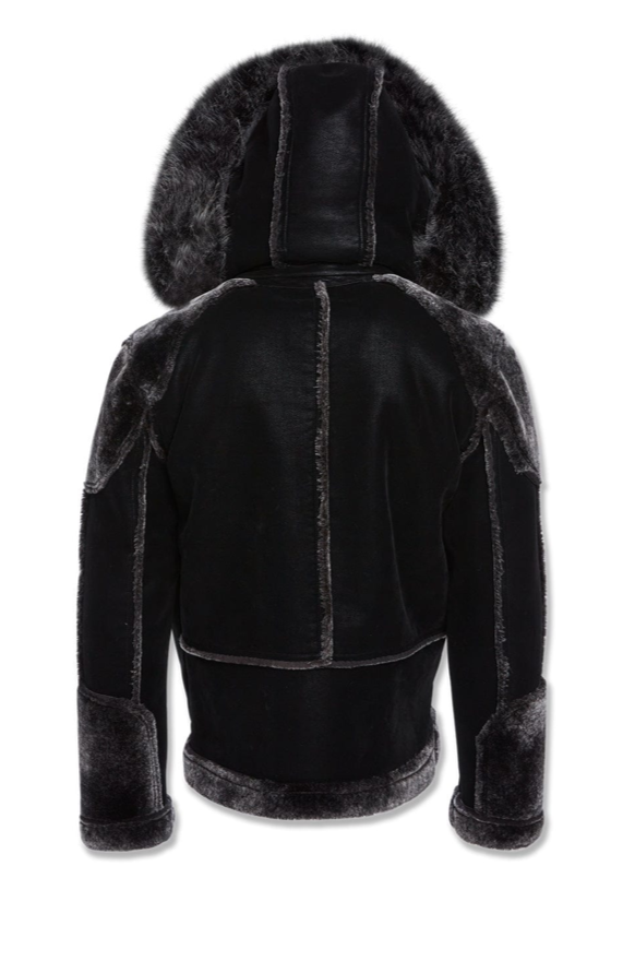 Jordan Craig El Jefe Shearling Moto Jacket Black