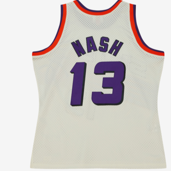PHOENIX SUNS STEVE NASH MITCHELL AND NESS CREAM SWINGMAN JERSEY