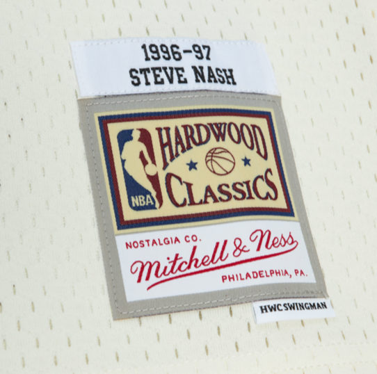 PHOENIX SUNS STEVE NASH MITCHELL AND NESS CREAM SWINGMAN JERSEY